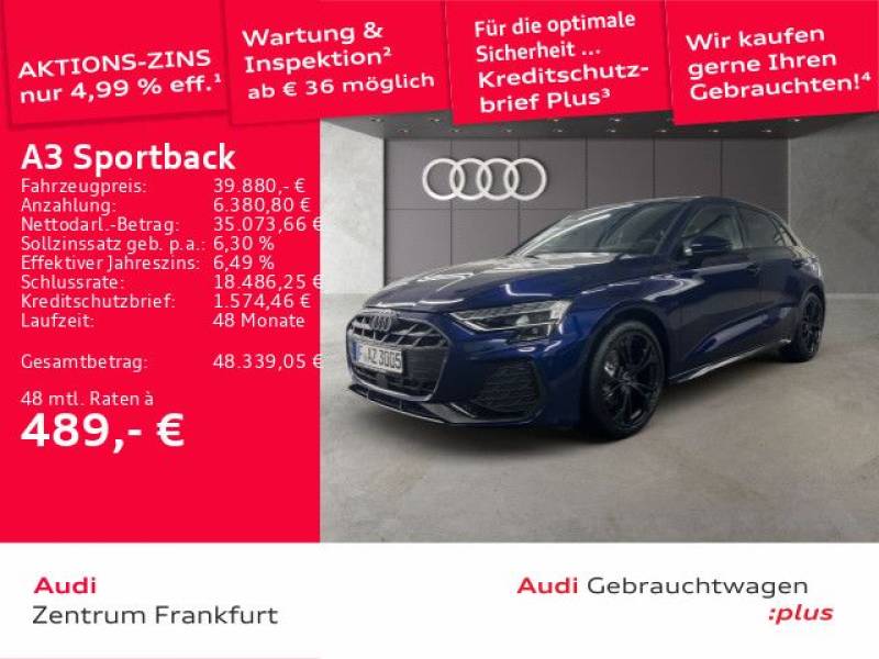 Audi A3 Sportback 35 TFSI S tronic S line LED Sonos N