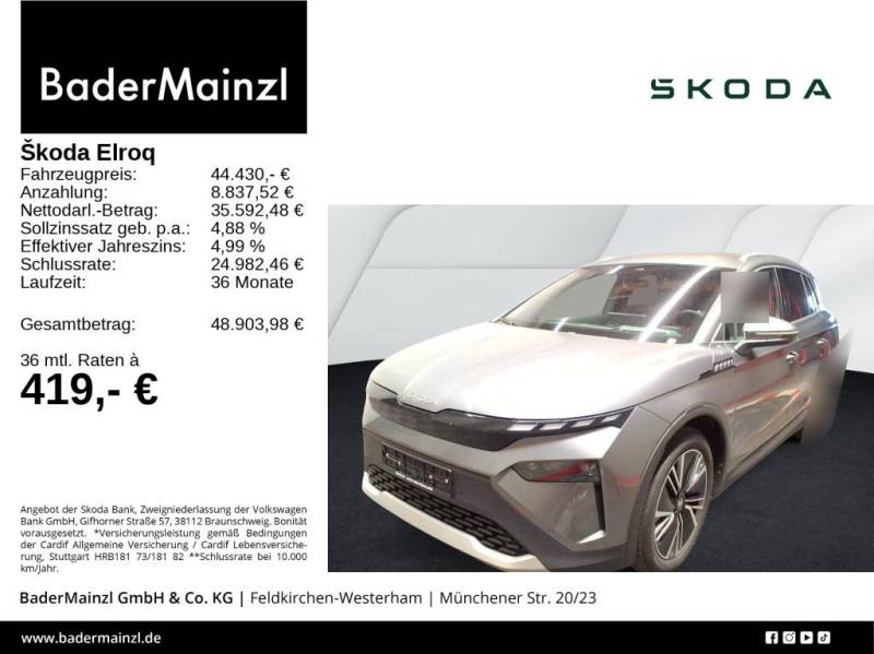 Skoda Elroq 85 Lodge Maxx WäPu 360° Matrix HUD Navi