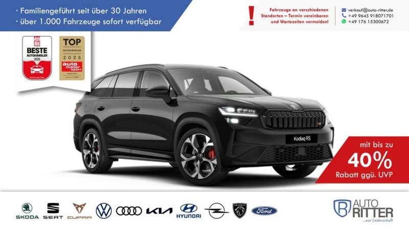 Skoda Kodiaq RS ACC-HuD-AHK-RFK-LED-Navi-Carplay-Kl...