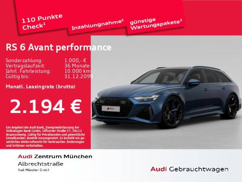 Audi RS 6 Avant performance tiptr. Keramik/Dynamik+/S