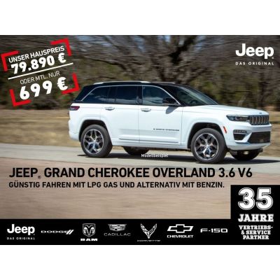 Jeep Grand Cherokee Overland 3.6 V6 HUD*LPG*LED