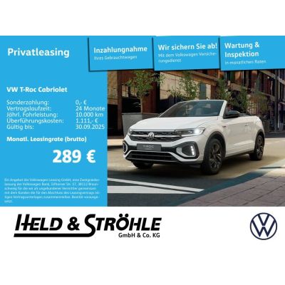 Volkswagen T-Roc Cabriolet R-Line 1.5 DSG AHK NAVI Vorlauf