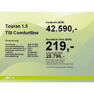 Volkswagen Touran 1.5 TSI Comfortline *AHK*KAMERA*NAVI*LED*