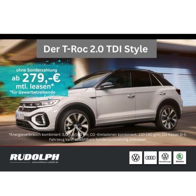 Volkswagen T-Roc 2.0 TDI Style DSG LED BT Navi AHK SHZ Fern