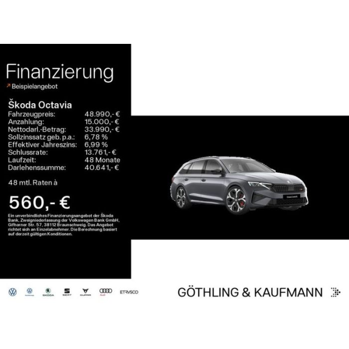 Skoda Octavia Combi RS 2.0 TSI DSG NAVI-PANO-PACC-
