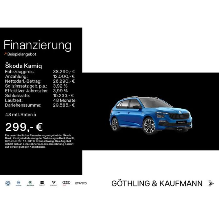 Skoda Kamiq Monte Carlo 1.5 TSI DSG -NAVI-PANO-18"LM-