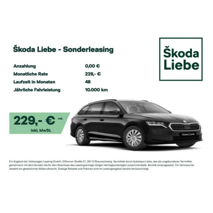 Skoda OCTAVIA COMBI  1.5 TSI LAESING 0€ ANZAHLUNG