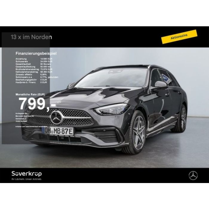 Mercedes-Benz C 300 de T AMG DISTR SPUR PANO AHK 360 PDC SHZ