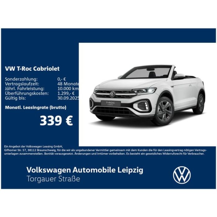 Volkswagen T-Roc Cabriolet R-Line 1.5 TSI 110 kW DSG*CLIMA