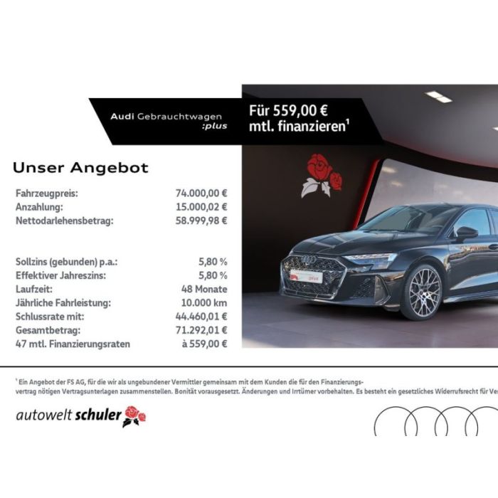 Audi RS 3 Limousine 2.5 TFSI quattro SONOS Matrix-LED