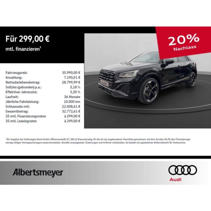 Audi Q2 35 TFSI LAST GENERATION S-LINE+LED+PDC VOandHI+